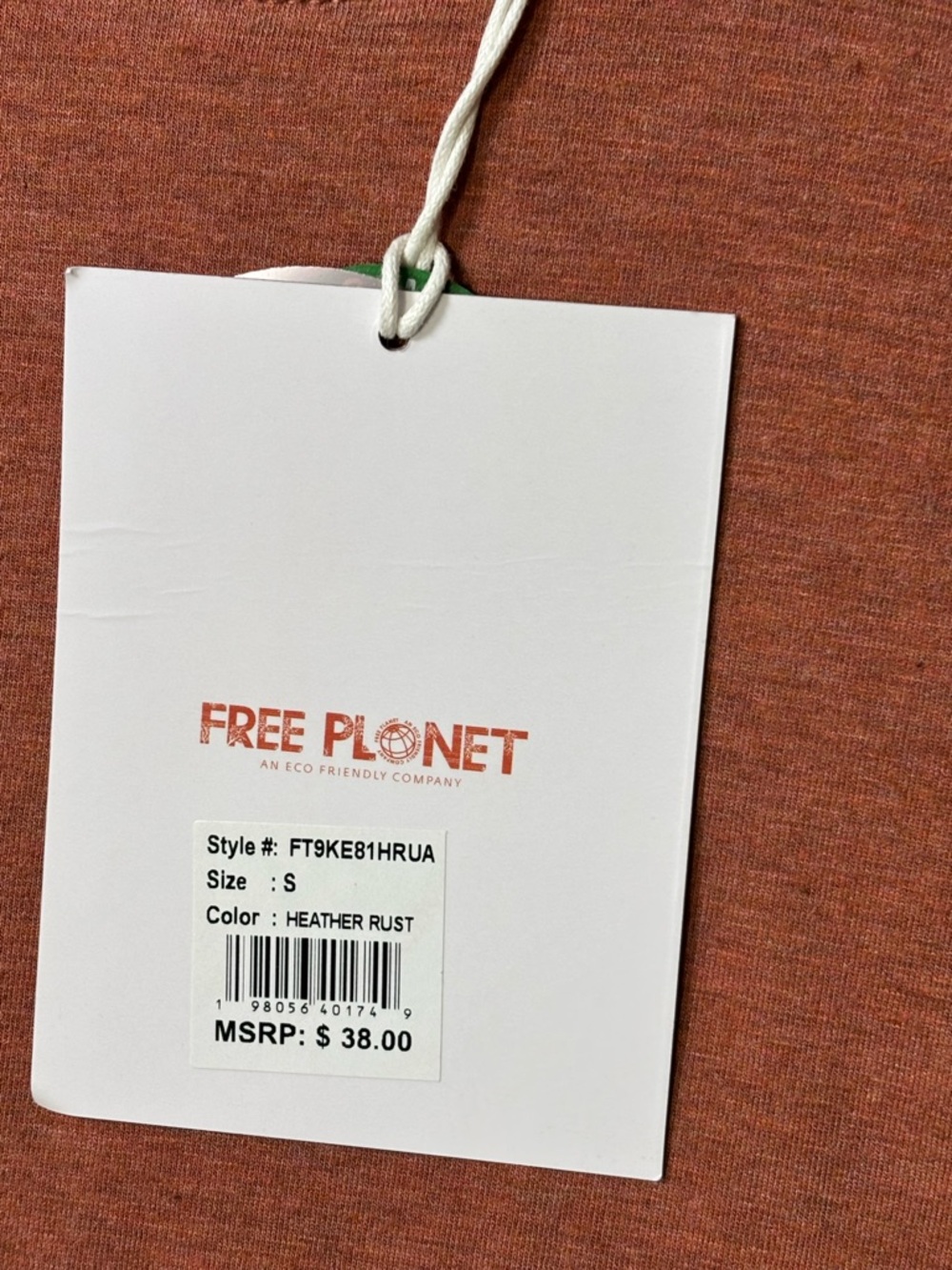 Free Planet Men's Rust Orange Crewneck Tee - Picture 10 of 11